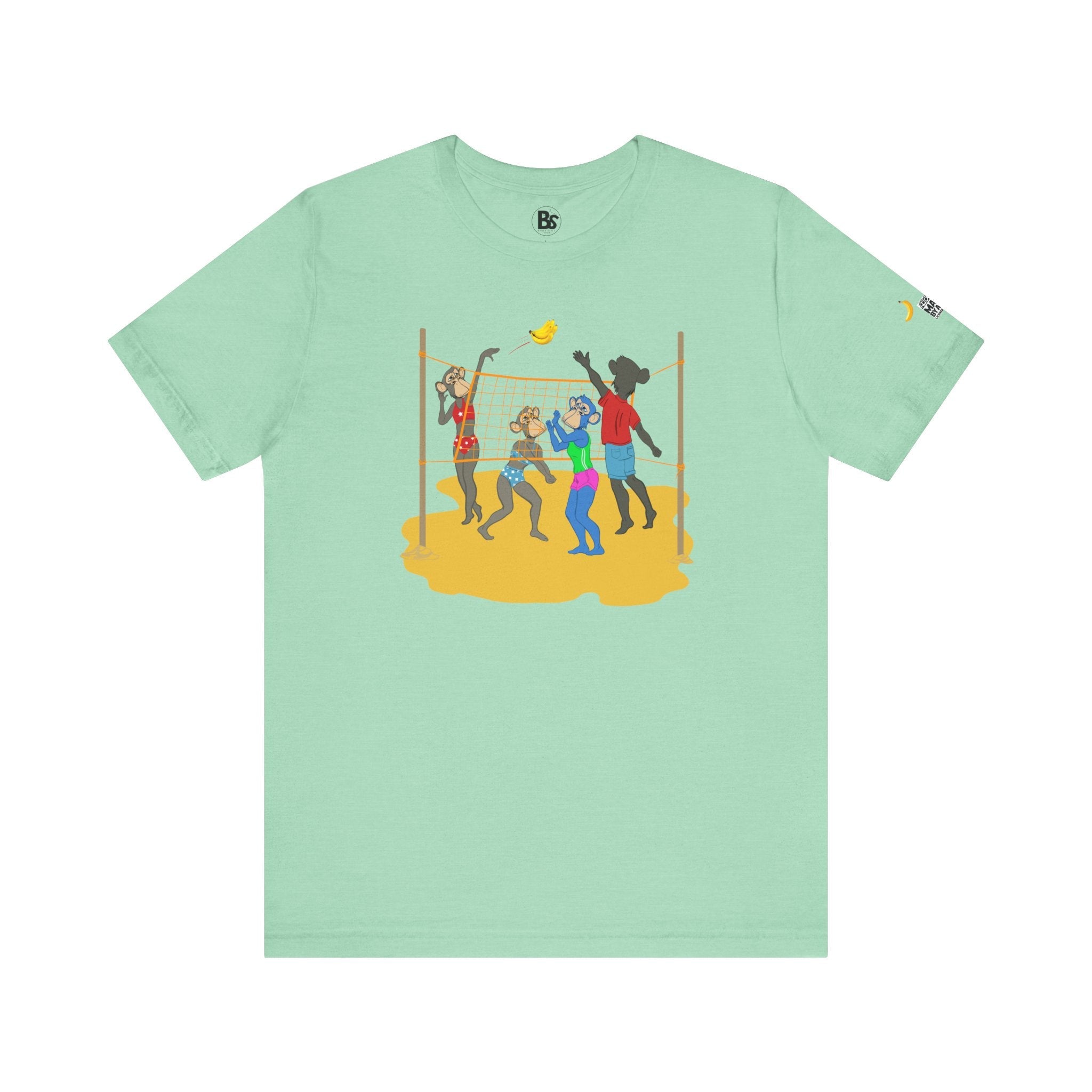 Volleyball Ape Family Unisex Tee - Summer Beach Theme