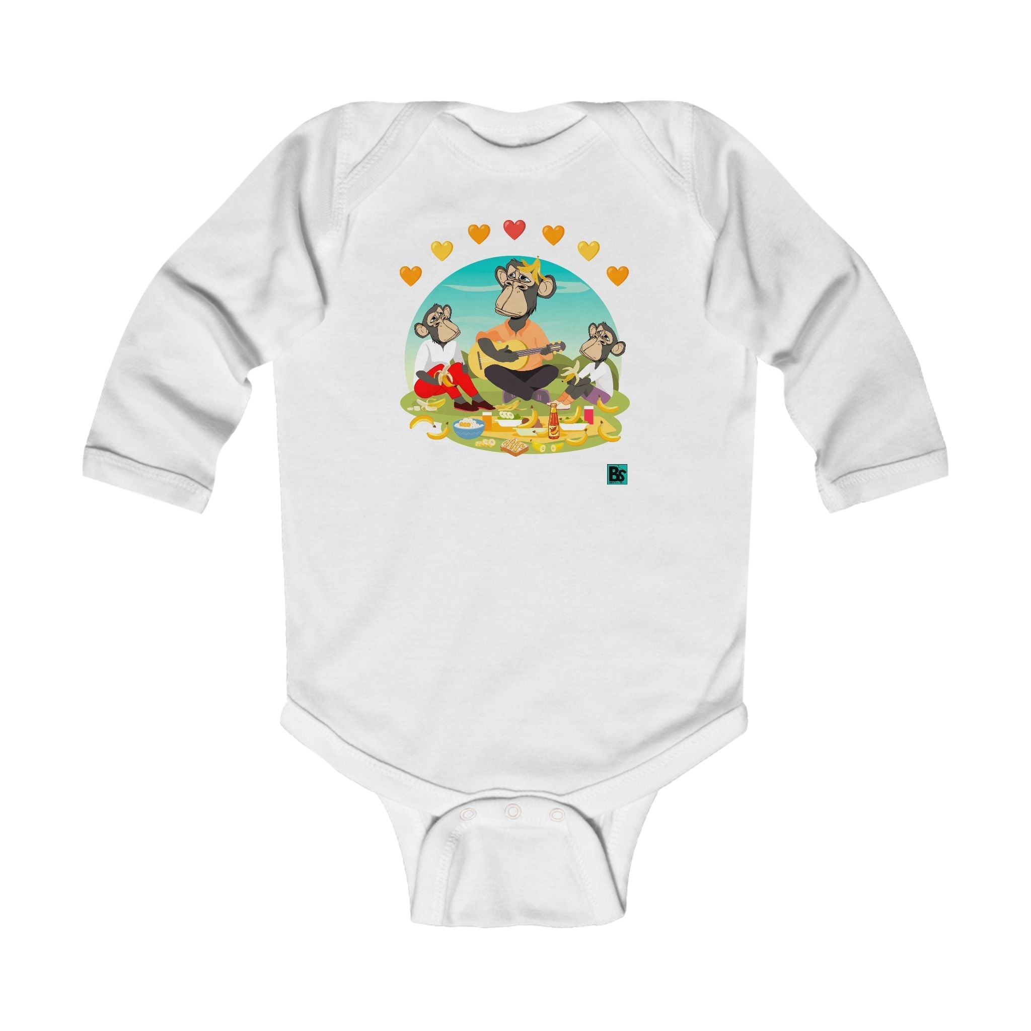 Infant Bodysuit - "Drape Family"on a Picnic Collection