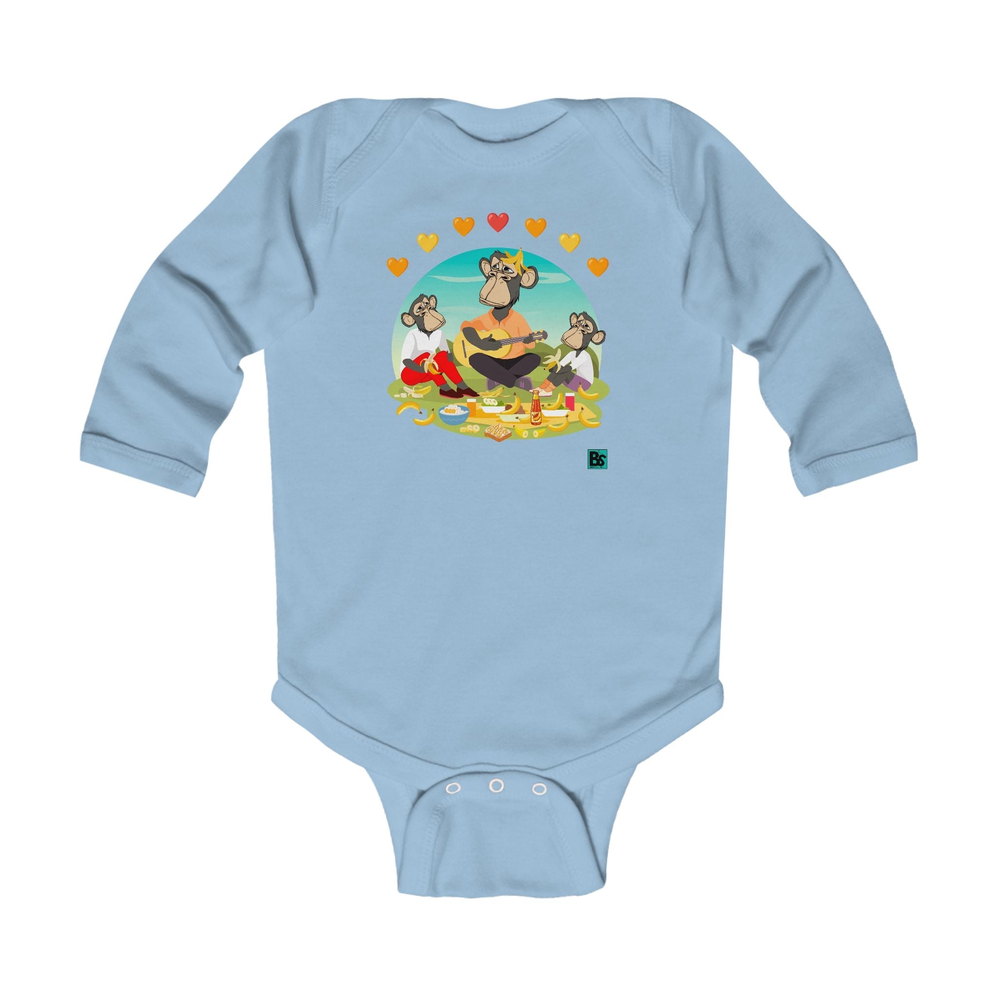 Infant Bodysuit - "Drape Family"on a Picnic Collection