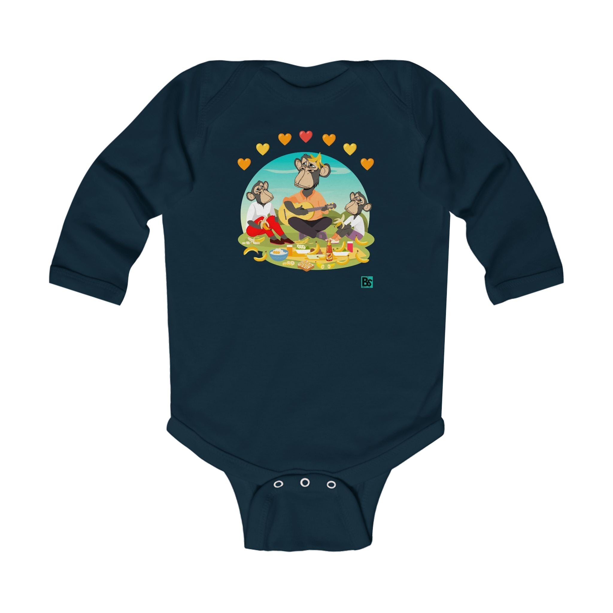 Infant Bodysuit - "Drape Family"on a Picnic Collection