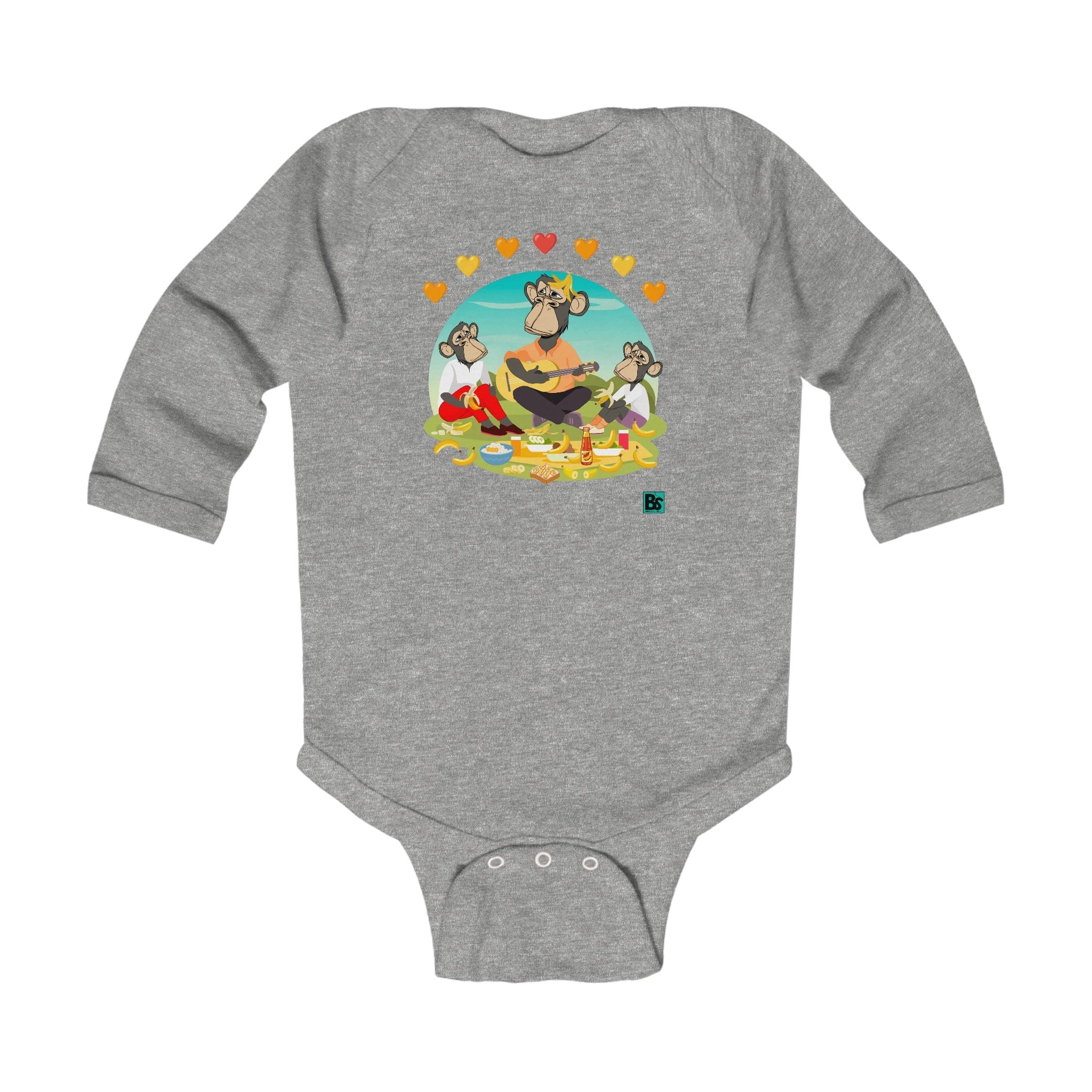 Infant Bodysuit - "Drape Family"on a Picnic Collection