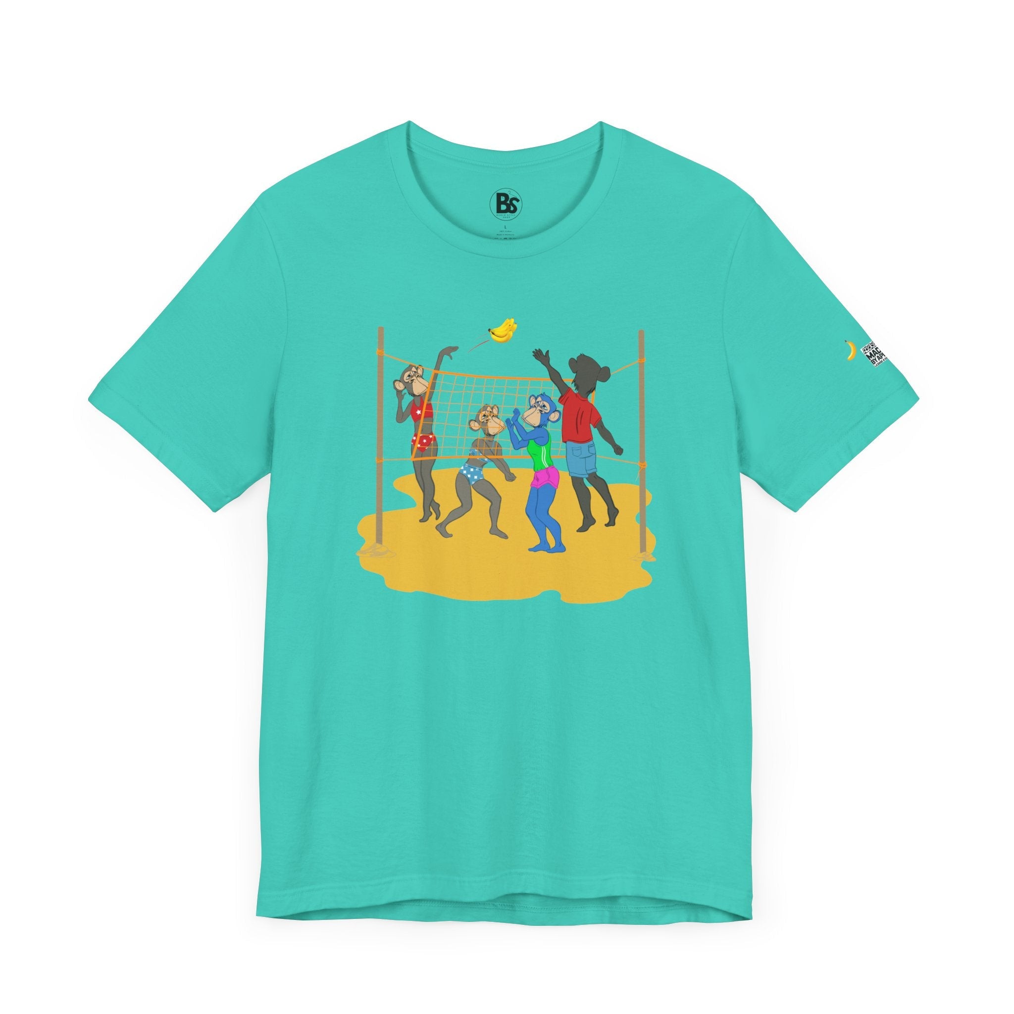 Volleyball Ape Family Unisex Tee - Summer Beach Theme