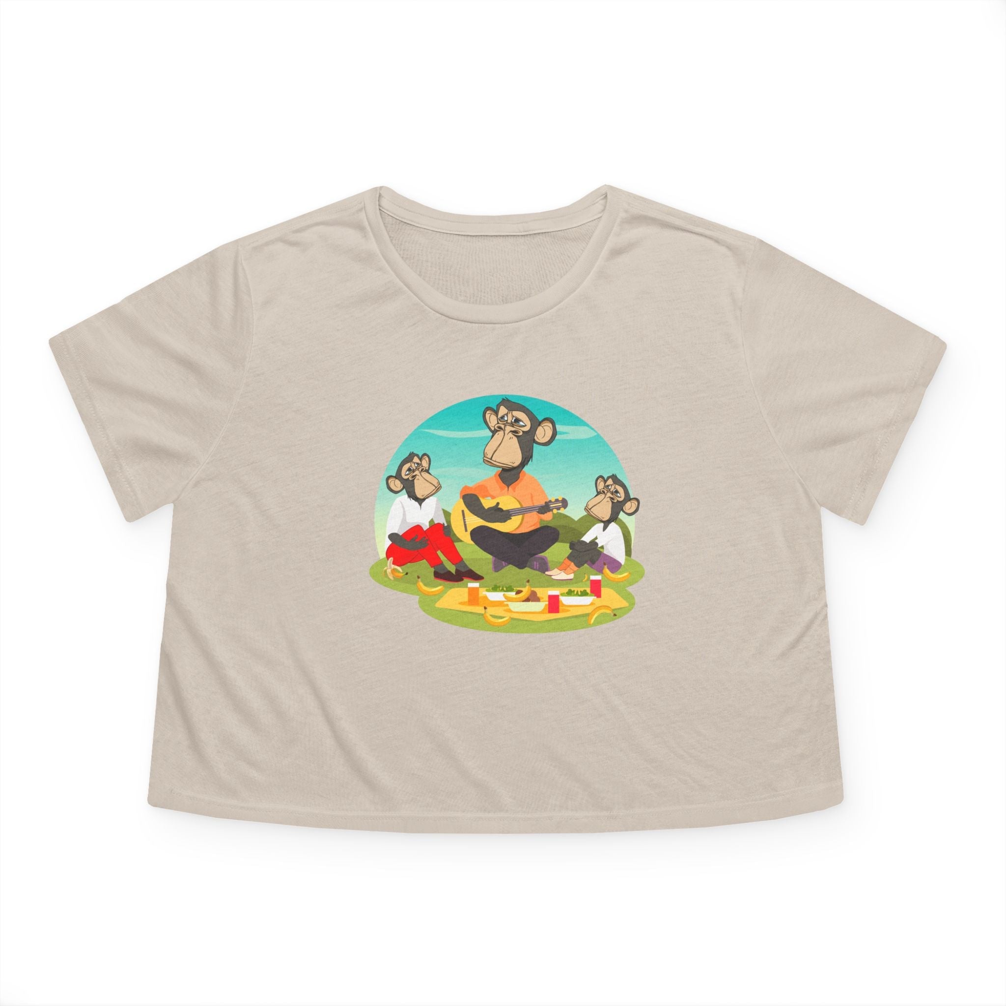Cropped Tee / Family Time Bored Ape Picnic Women's Top