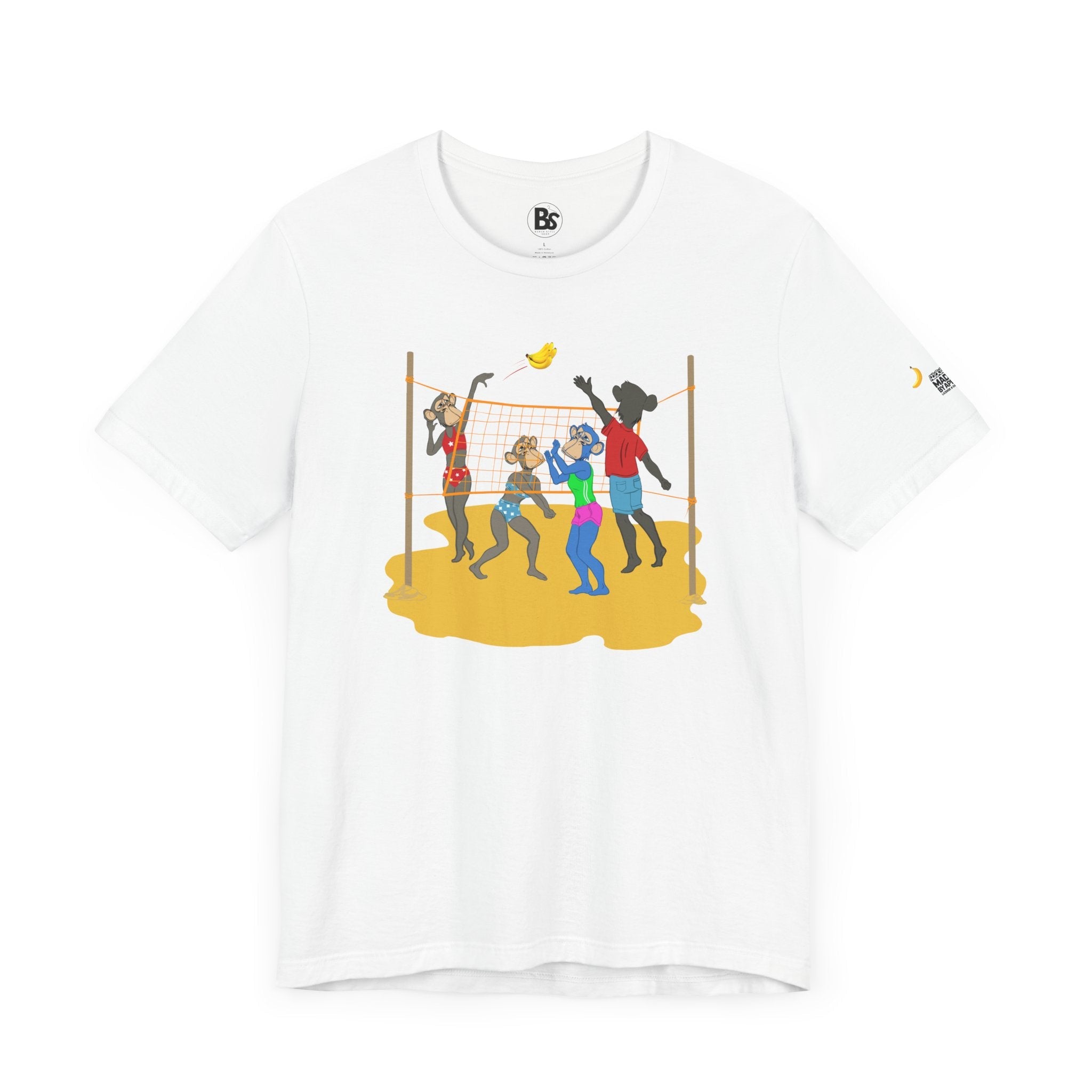 Volleyball Ape Family Unisex Tee - Summer Beach Theme