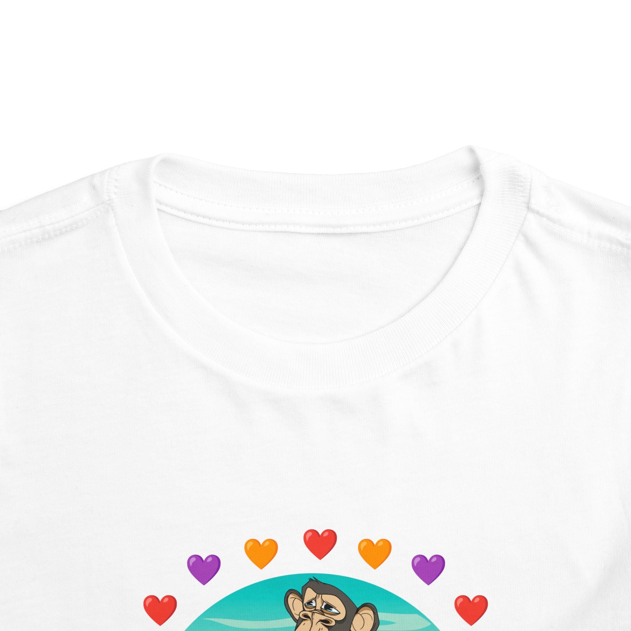 Toddler Tee - Bored Apes Family Picnic Shirt with Hearts