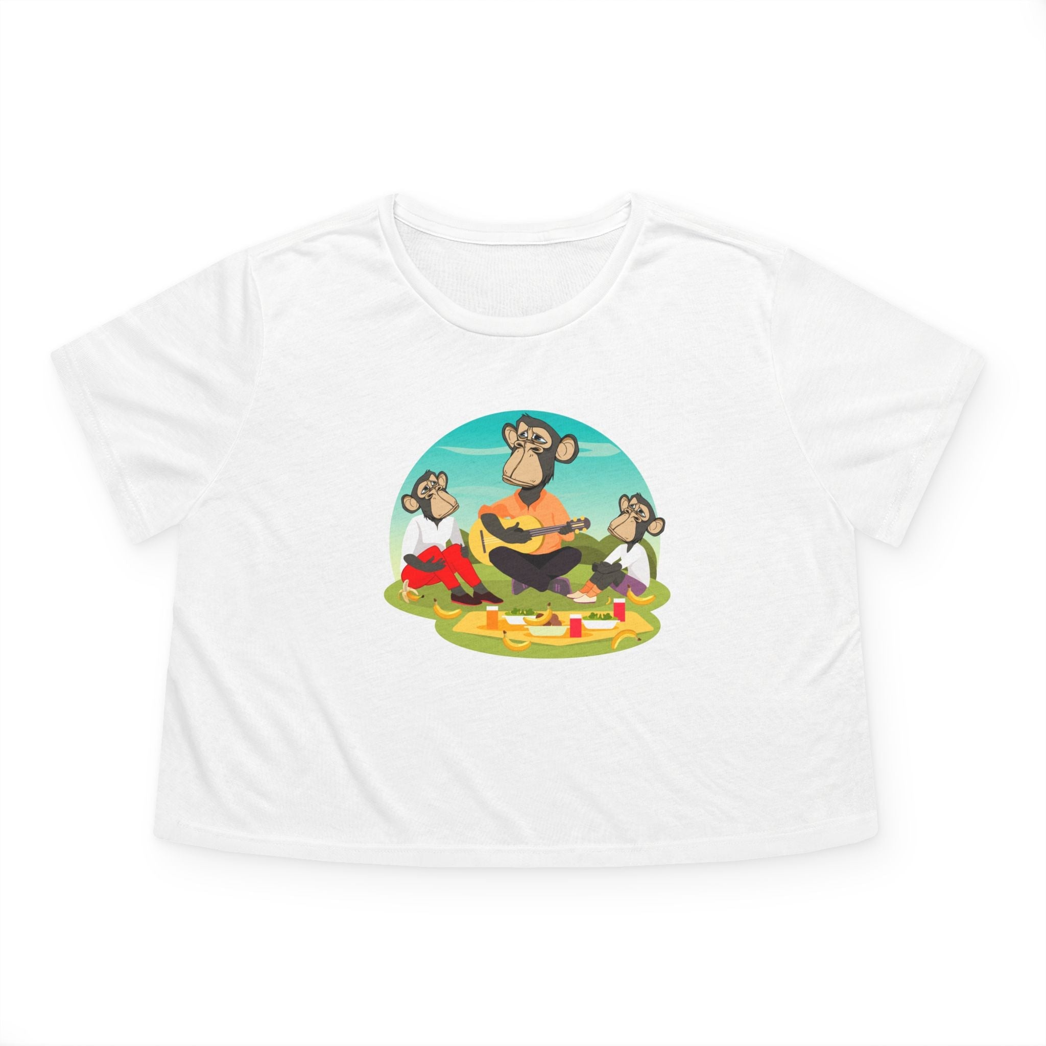 Cropped Tee / Family Time Bored Ape Picnic Women's Top