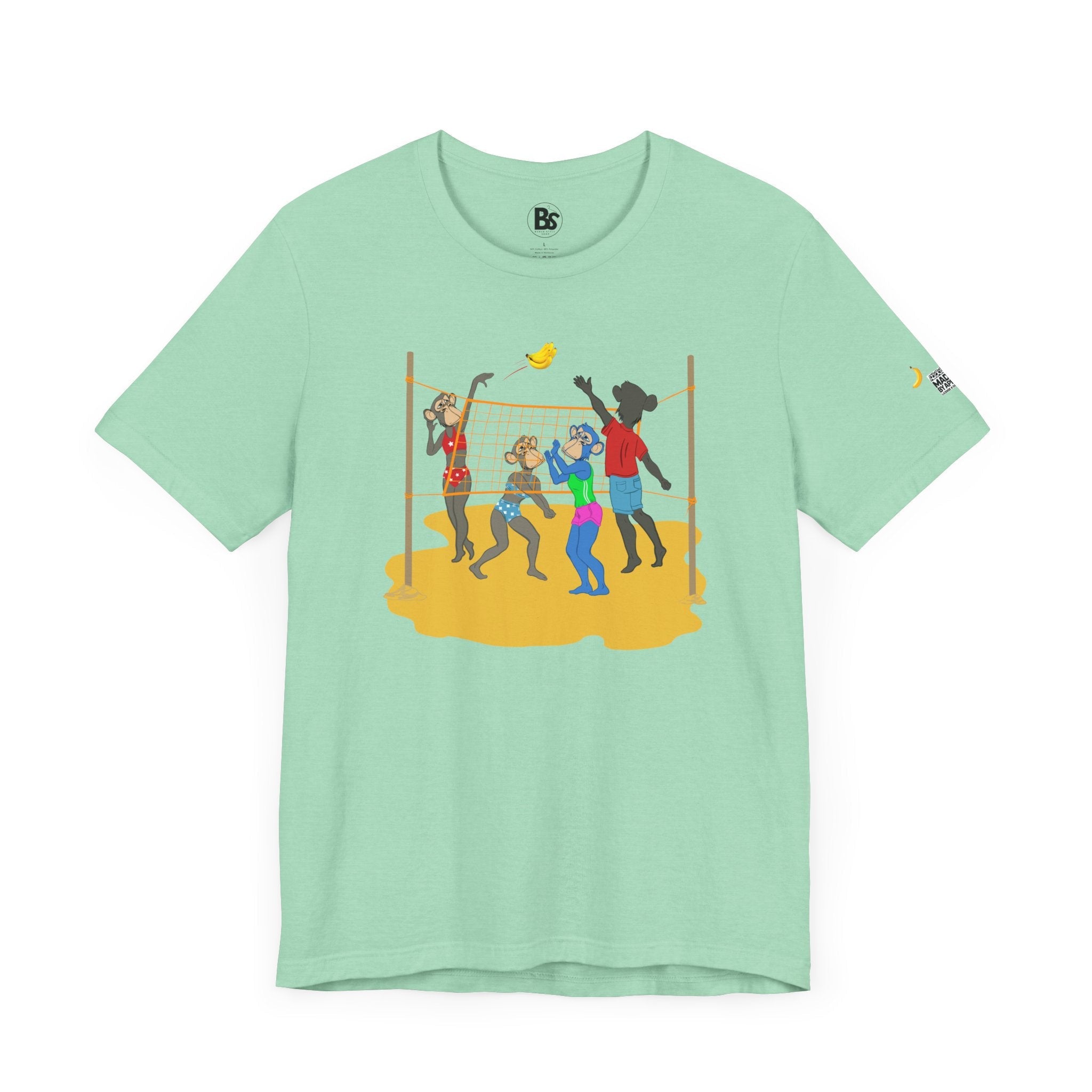 Volleyball Ape Family Unisex Tee - Summer Beach Theme