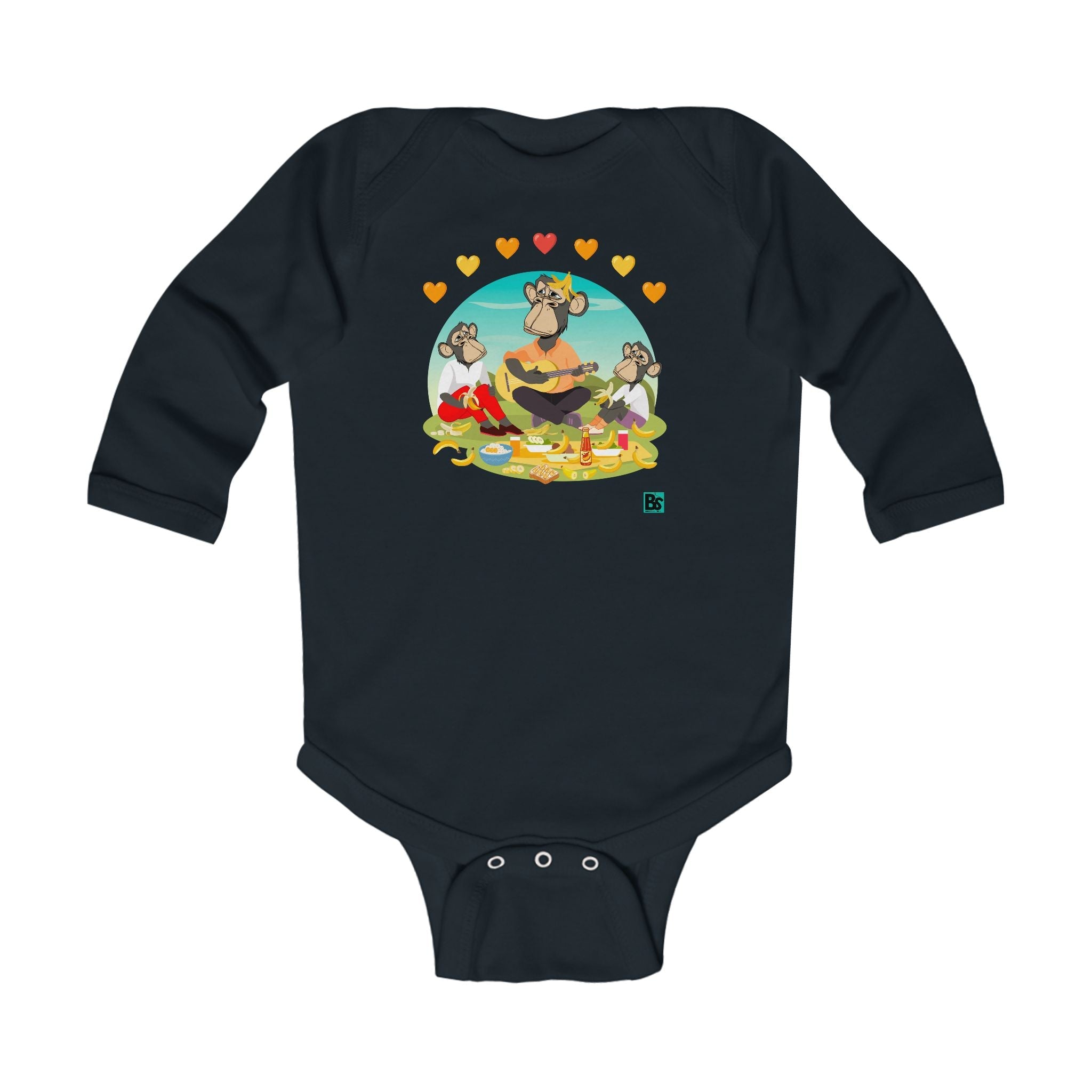 Infant Bodysuit - "Drape Family"on a Picnic Collection