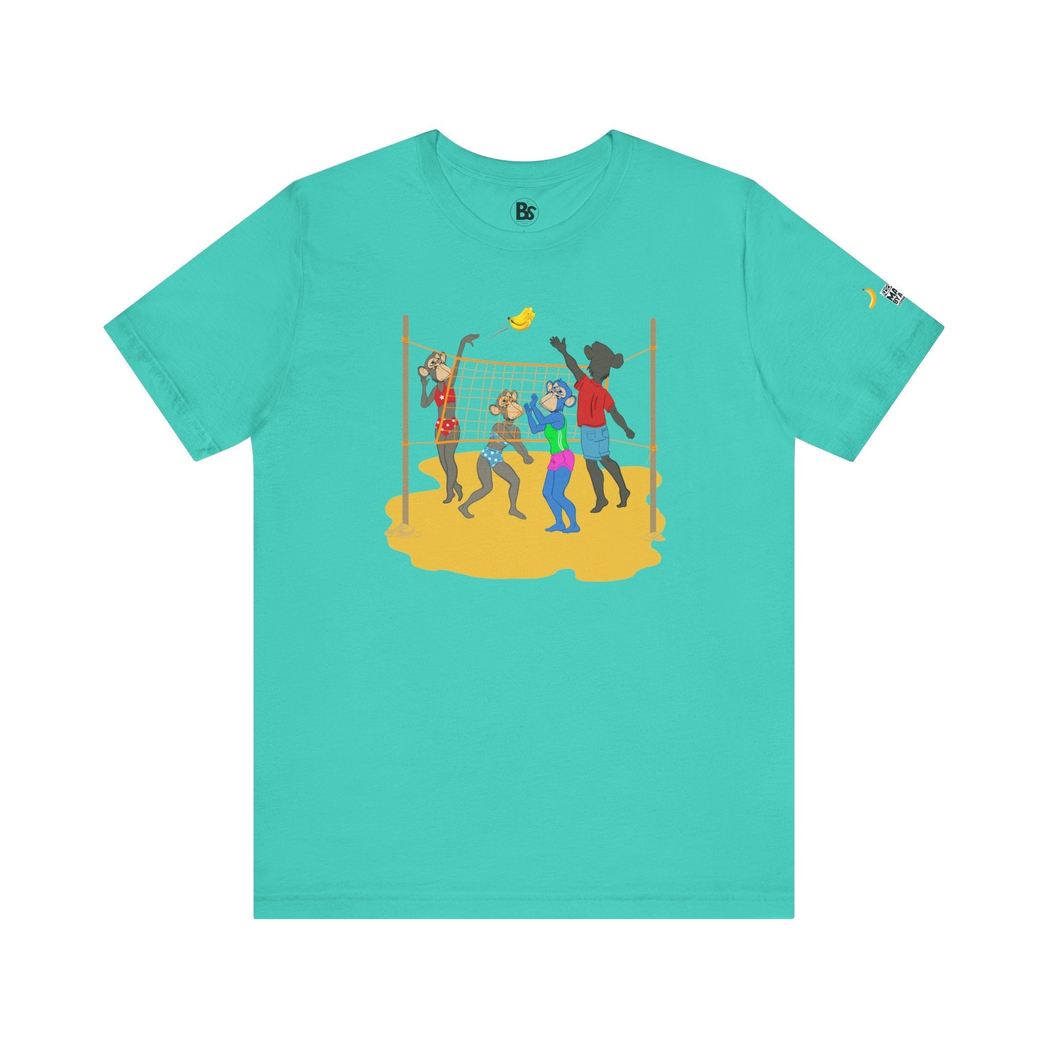 Volleyball Ape Family Unisex Tee - Summer Beach Theme