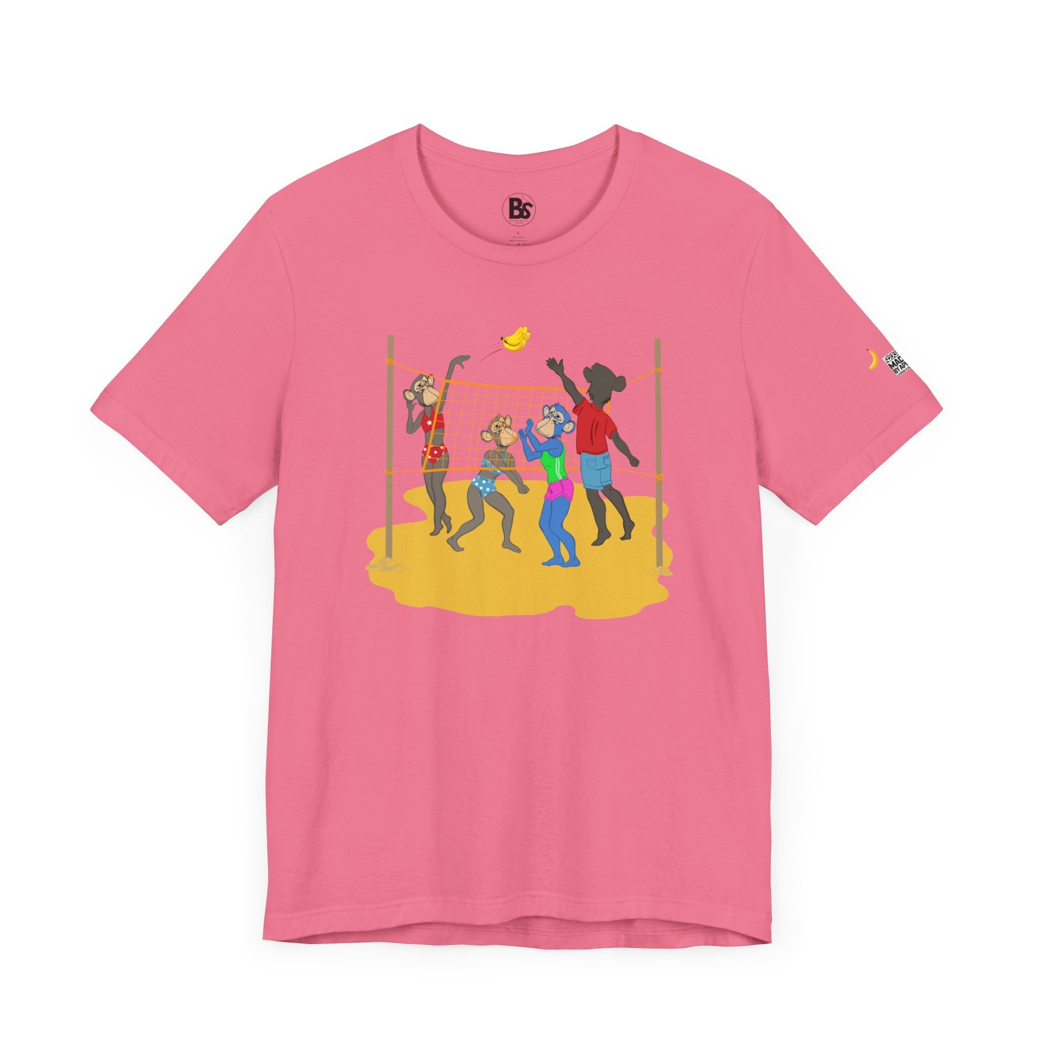 Volleyball Ape Family Unisex Tee - Summer Beach Theme