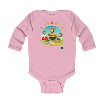 Infant Bodysuit - "Drape Family"on a Picnic Collection