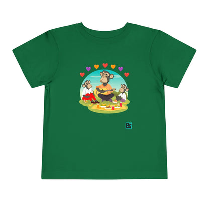 Toddler Tee - Bored Apes Family Picnic Shirt with Hearts