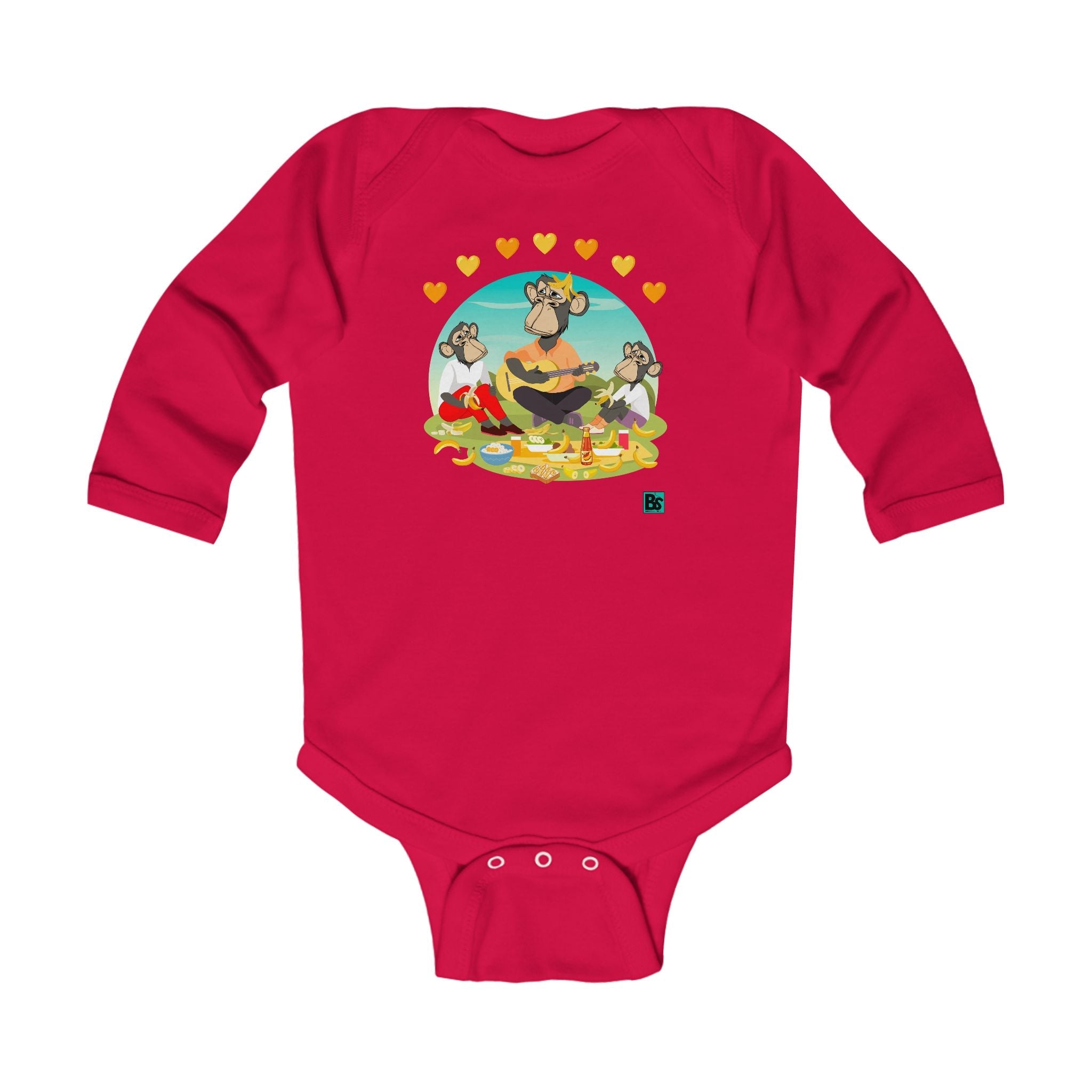 Infant Bodysuit - "Drape Family"on a Picnic Collection