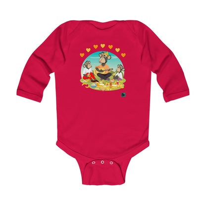 Infant Bodysuit - "Drape Family"on a Picnic Collection