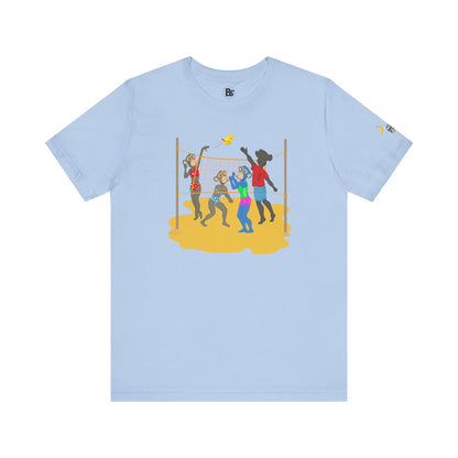 Volleyball Ape Family Unisex Tee - Summer Beach Theme