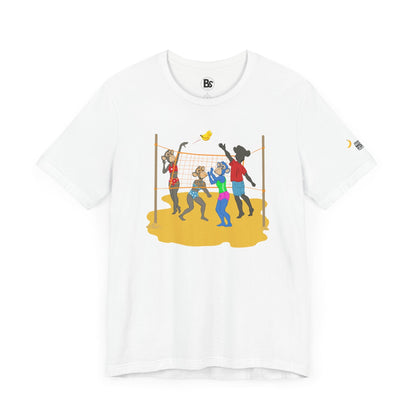 Volleyball Ape Family Unisex Tee - Summer Beach Theme
