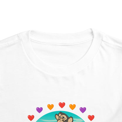 Toddler Tee - Bored Apes Family Picnic Shirt with Hearts