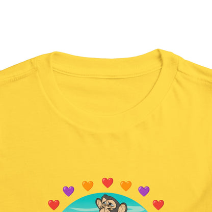 Toddler Tee - Bored Apes Family Picnic Shirt with Hearts