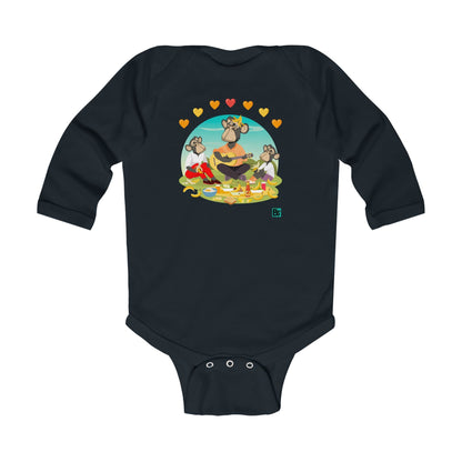 Infant Bodysuit - "Drape Family"on a Picnic Collection
