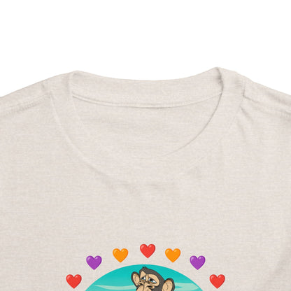 Toddler Tee - Bored Apes Family Picnic Shirt with Hearts