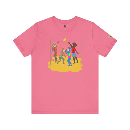 Volleyball Ape Family Unisex Tee - Summer Beach Theme