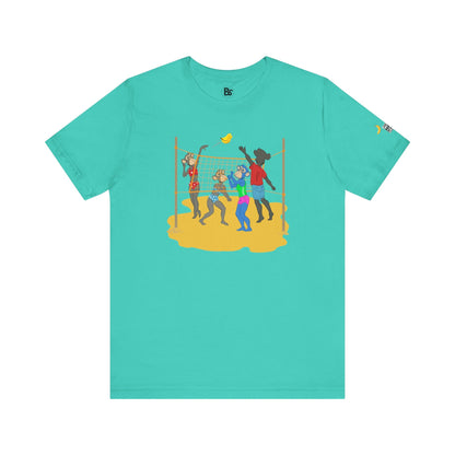 Volleyball Ape Family Unisex Tee - Summer Beach Theme