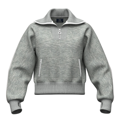 Vonga Women's Signature Quarter Zip Double Knit Pullover