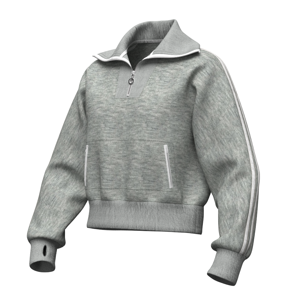 Vonga Women's Signature Quarter Zip Double Knit Pullover
