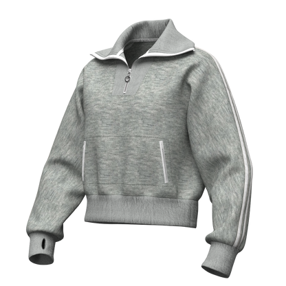 Vonga Women's Signature Quarter Zip Double Knit Pullover