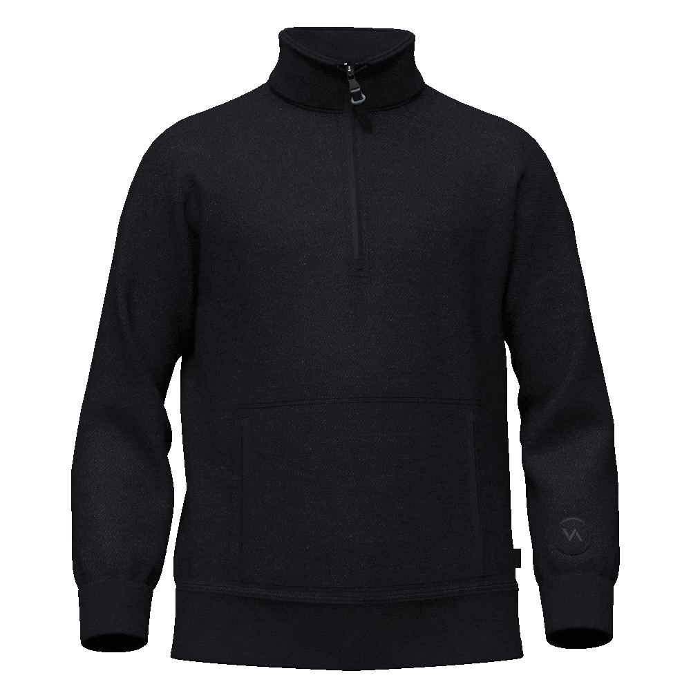 Vonga Men's Signature Quarter Zip Double Knit Pullover