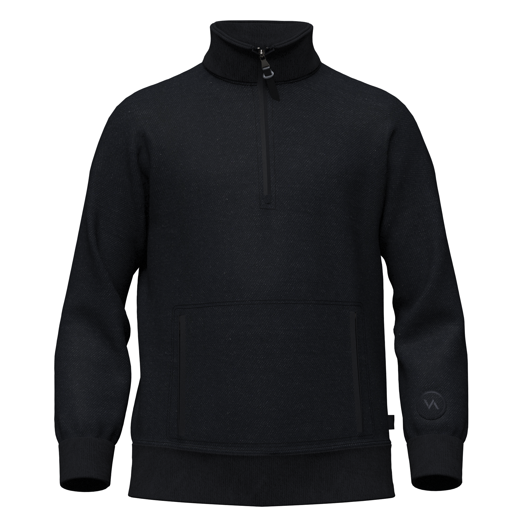 Vonga Men's Signature Quarter Zip Double Knit Pullover